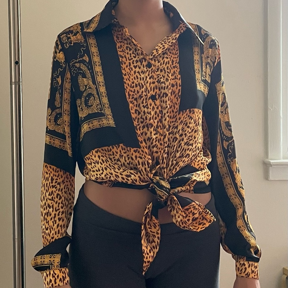 Silk Button Up Blouse